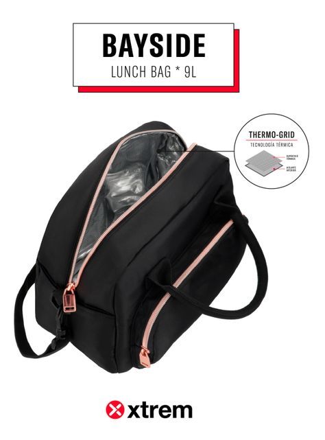Lonchera Térmica Bayside 5Xt Negro/Rose Gold-4