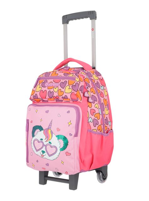 Pack Mochila con Ruedas Run 5Xt Panda Rosado-1