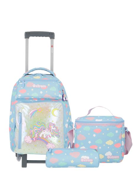 Pack Mochila con Ruedas Run 5Xt Unicornio Azul-0