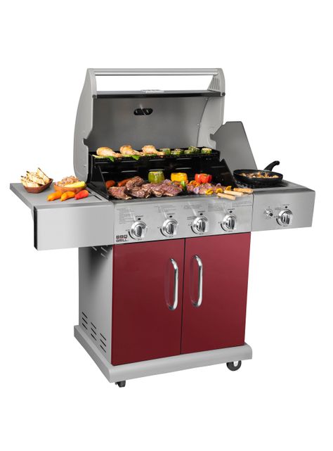 Parrilla a Gas Texas 4Q + Quemador Lateral Infrarrojo-1