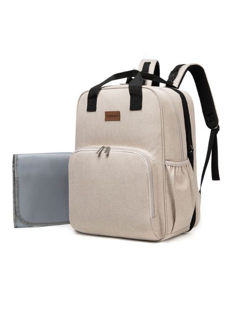 Bolso Pañalero Mudador Beige-0