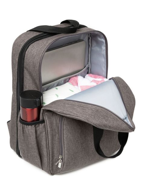 Bolso Pañalero Mudador Gris-2