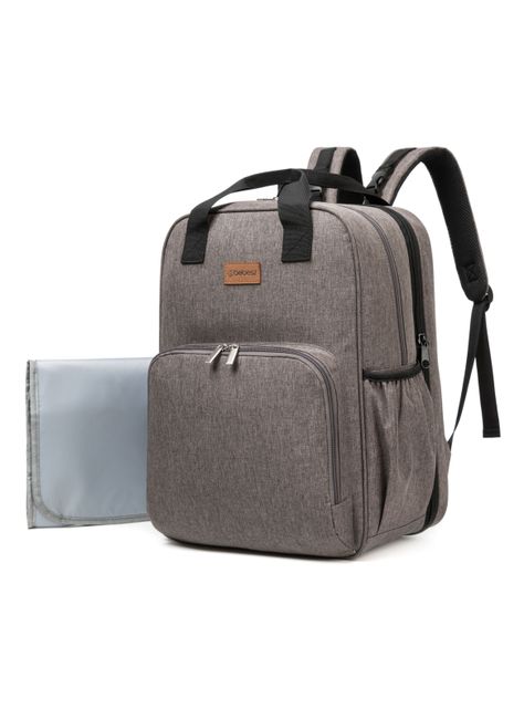 Bolso Pañalero Mudador Gris-0