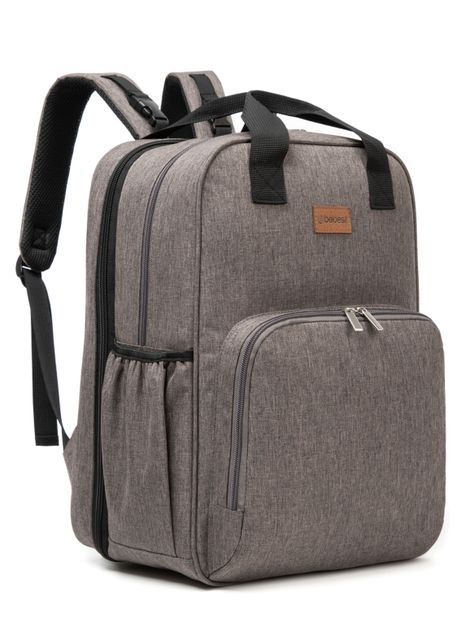 Bolso Pañalero Mudador Gris-1