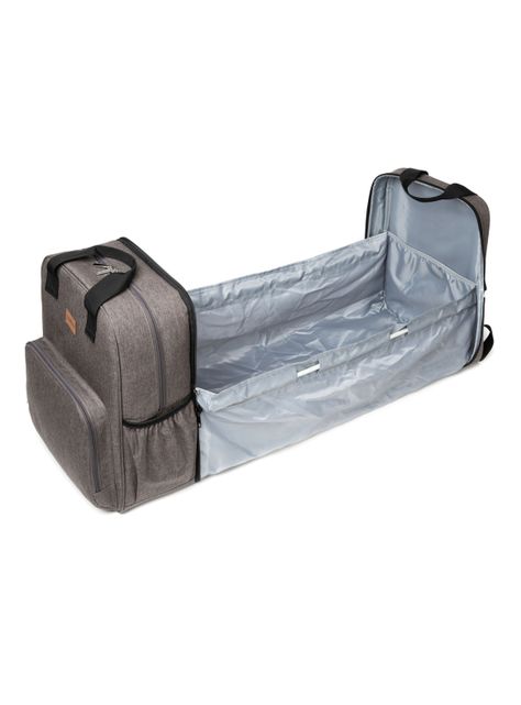 Bolso Pañalero Mudador Gris-4