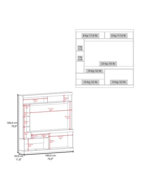 Estante TV 55" Classic Color Duna Blanco-1