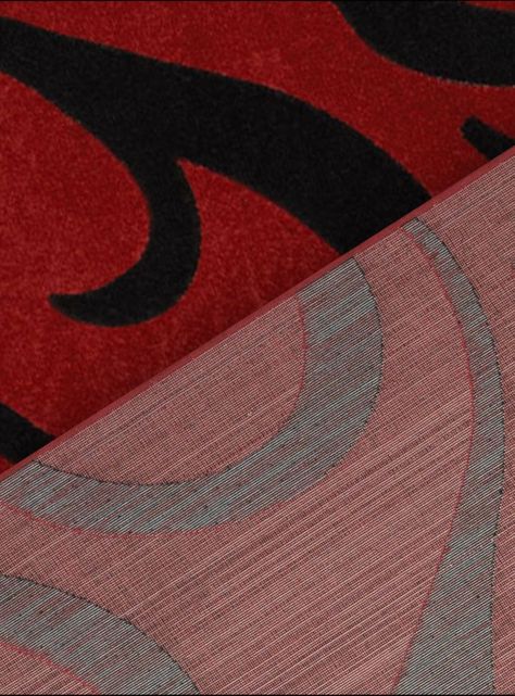 Alfombra Carved 133x180 cm Rojo Negro-1
