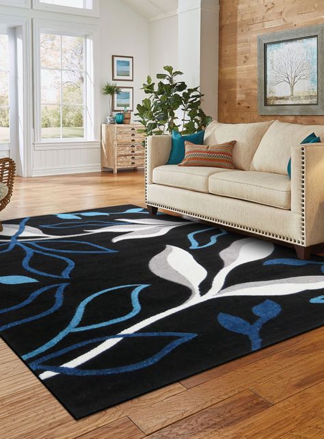 Alfombra Carved D2 133x180 cm Negro-2