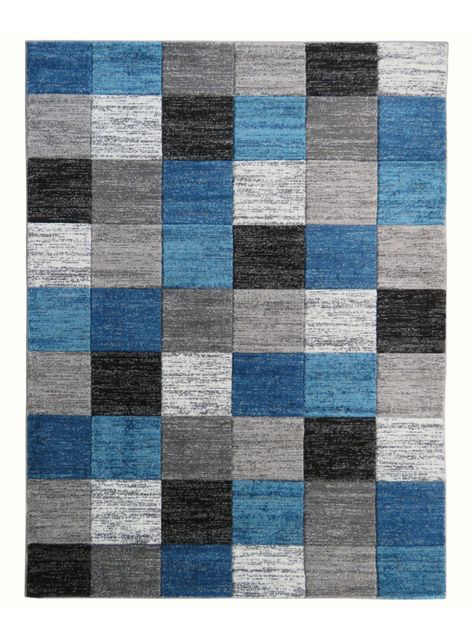 Alfombra Carved D4 133x180 cm Azul-0