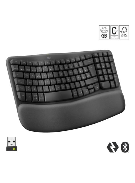 Teclado Ergonómico Inalámbrico Wave Keys-1