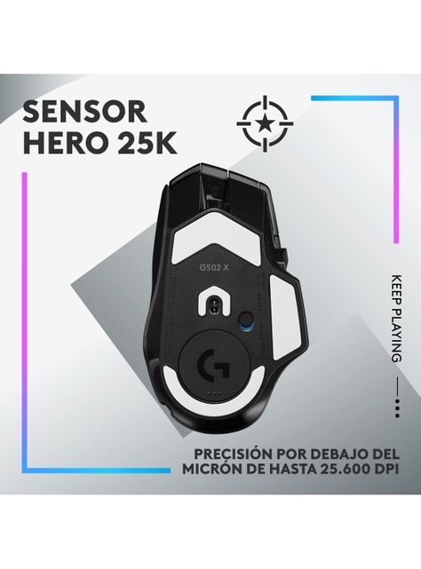 Mouse Óptico Inalámbrico RGB Gaming G502 X Plus-3