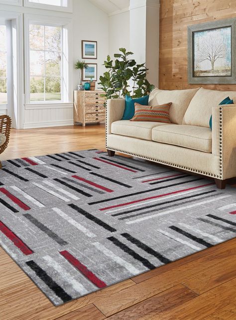Alfombra Carved Florida D5 133x180 cm Rojo-2
