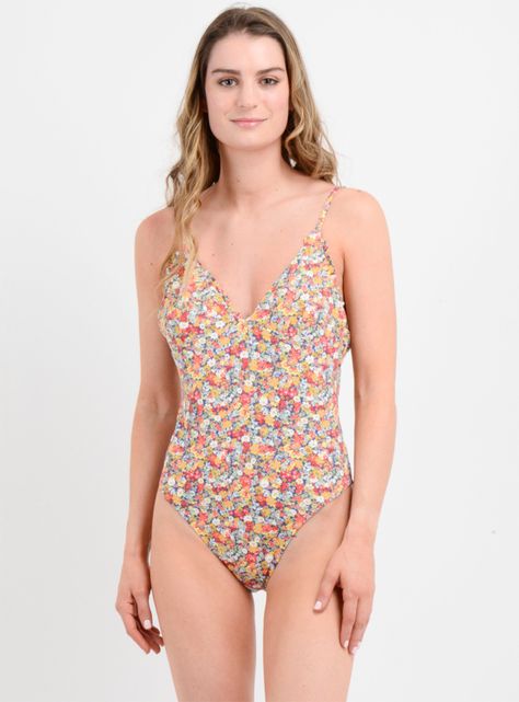 Traje de Baño Estampado con Tirantes Ajustable-0