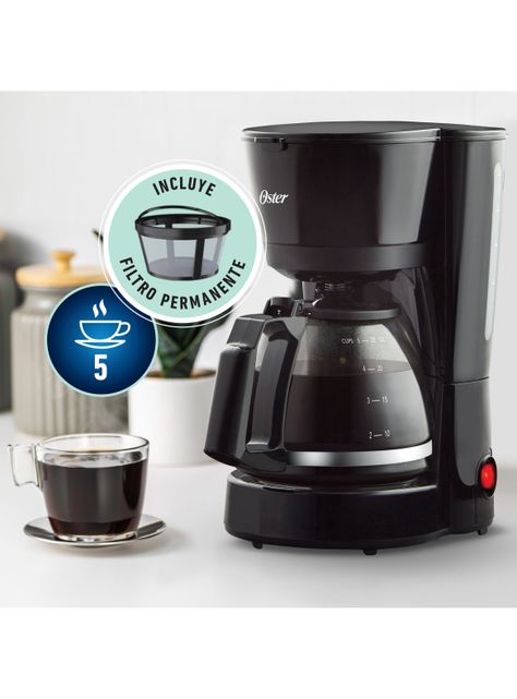 Cafetera de Filtro de 5 Tazas Negra-4