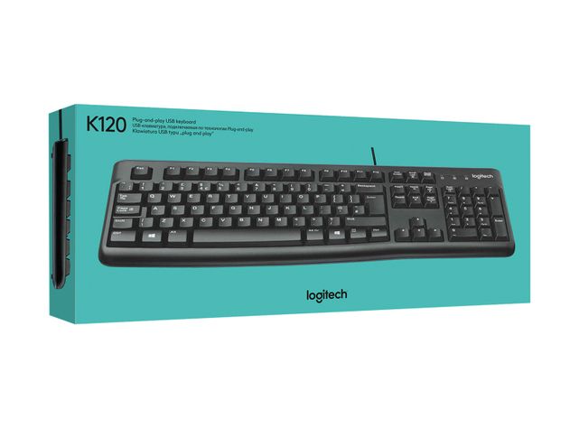 Teclado Logitech Alámbrico K120 USB-3