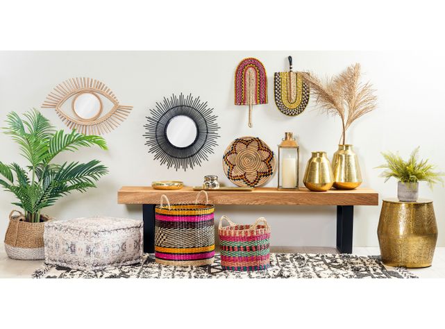 Plato Decorativo Abanico Boho Peach D2-5
