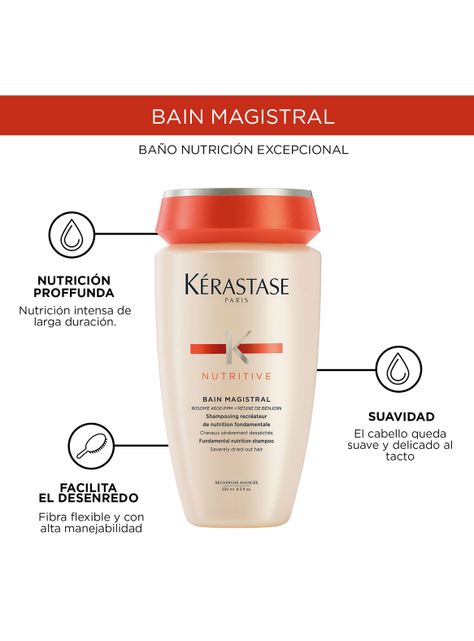 Shampoo Nutrición Cabello Severamente Seco Bain Magistral Nutritive 250ml-2