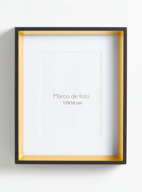 Marco Alaniz Home de Foto Borde Negro-Dorado 13 x 18 cm-0