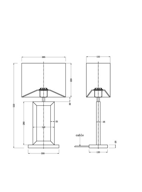 Lámpara de Sobremesa Mini Mx Acero Diseño 3-1