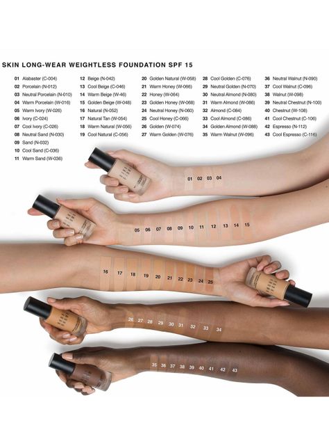 Base Bobbi Brown Maquillaje Skin Long Wear Weightless SPF 15 Warm Honey-4