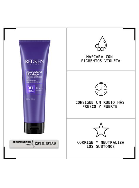 Máscara de Tratamiento Matizador Cabello Rubio Color Extend Blondage 250ml-1