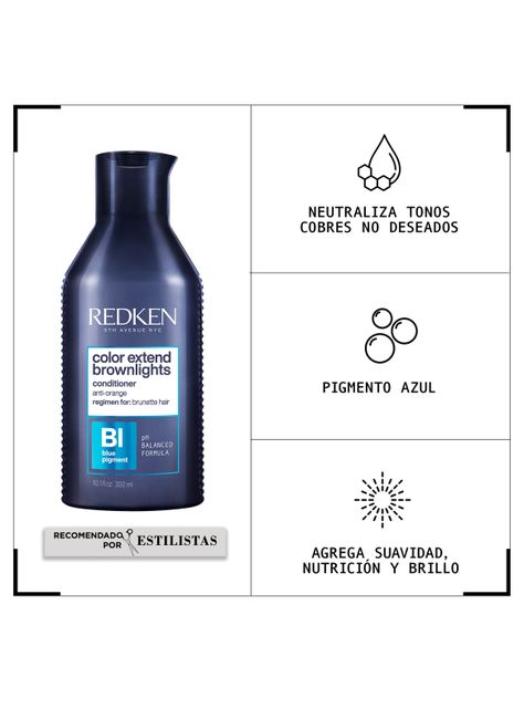 Acondicionador Matizador Cabello Castaño Color Extend Brownlights 300ml-1