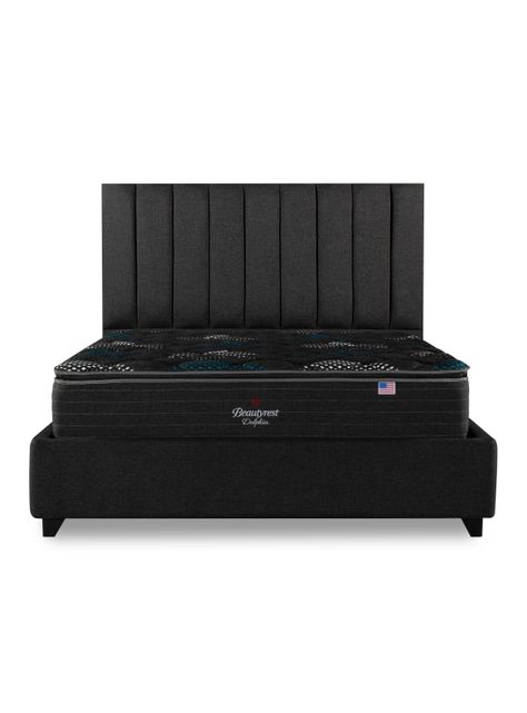 Cama Europea Bignest Dolphin King + Respaldo Tibet Marengo-1