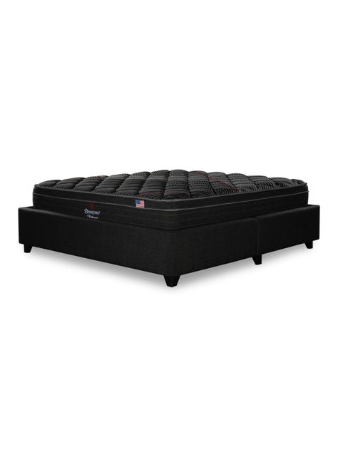 Cama Europea Bignest Platinum King + Respaldo Tignes Marengo-2