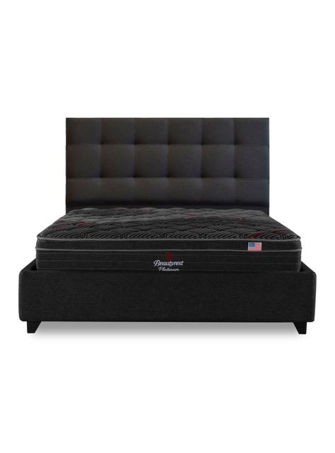 Cama Europea Bignest Platinum King + Respaldo Tignes Marengo-1