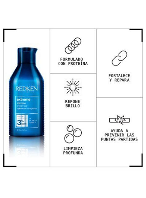 Shampoo Reparación Cabello Dañado Extreme 300ml-2