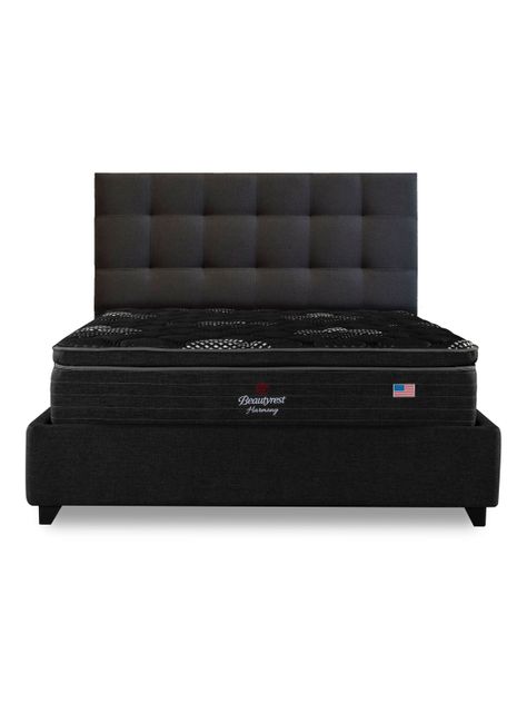 Cama Europea Bignest Harmony King + Respaldo Tignes Marengo-1