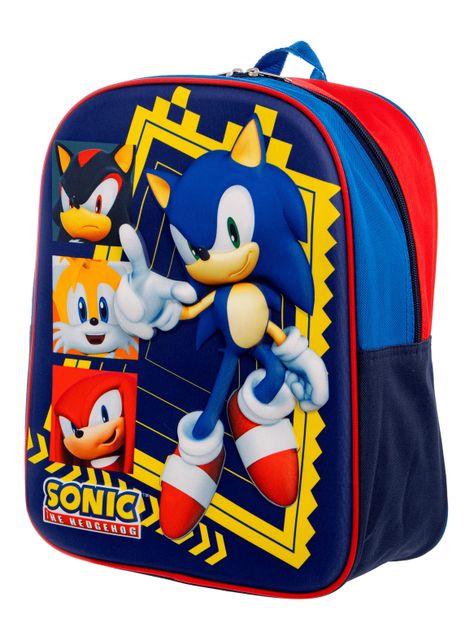 Mochila Pre Escolar Panel 3D Sonic-2