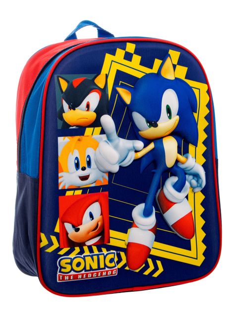 Mochila Pre Escolar Panel 3D Sonic-0