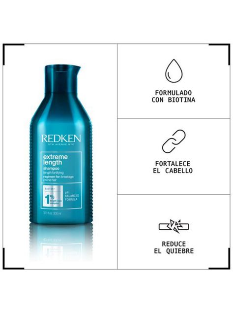 Shampoo Fortalecedor de largos Cabello Quebradizo Extreme Length 300ml-2