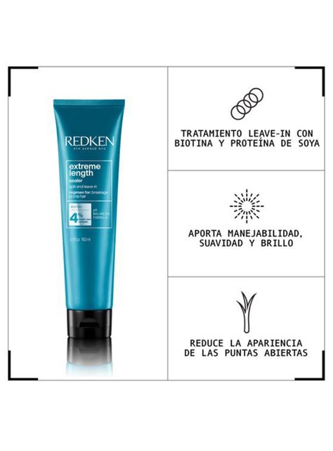 Tratamiento Leave-In Fortalecedor de largos Cabello Quebradizo Sealer Extreme Length 150ml-2