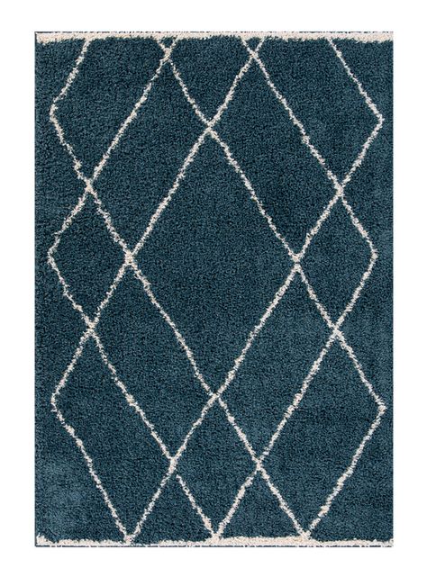 Alfombra Shaggy Guiza 170x230 cm Turquesa-0