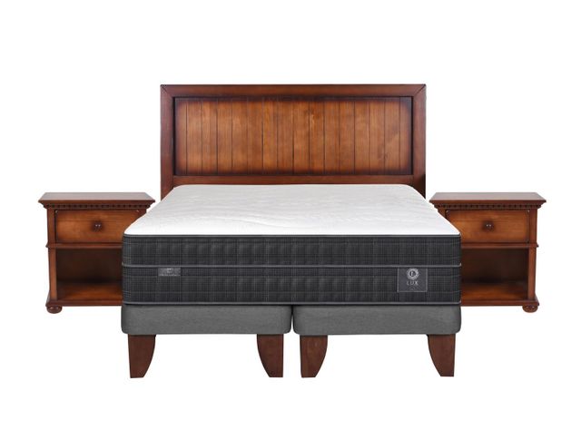 Cama Europea Lux Súper King Base Dividida + Set Maderas Monterrey-1