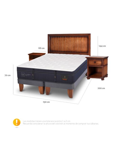 Cama Europea Grand Premium 2 Plazas Base Dividida Monterrey-1