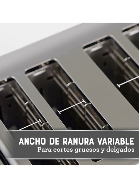 Tostador Eléctrico 4 Rebanadas 9 Niveles TSSTTA4540B Negro-3