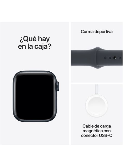 Apple Watch SE GPS Caja Aluminio 40mm Correa Deportiva Medianoche Talla S/M-6