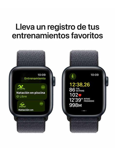 Apple Watch SE GPS Caja Aluminio Medianoche 40mm Correa Loop Deportiva Tinta-5