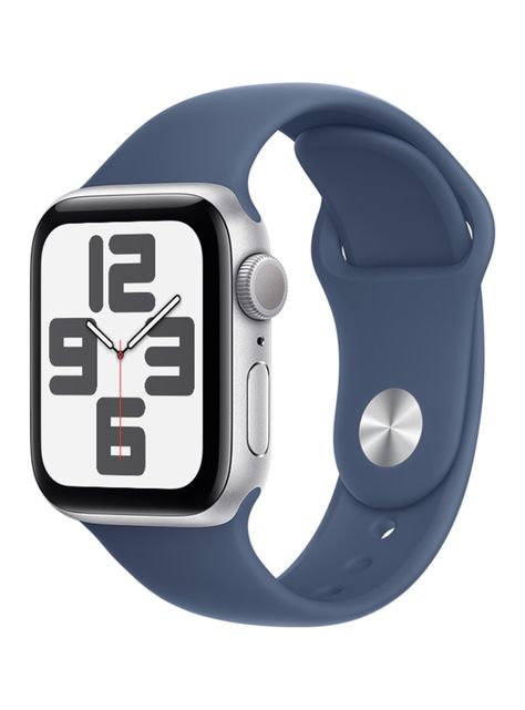 Apple Watch SE GPS Caja Aluminio Plata 40mm Correa Deportiva Azul Denim Talla M/L-0