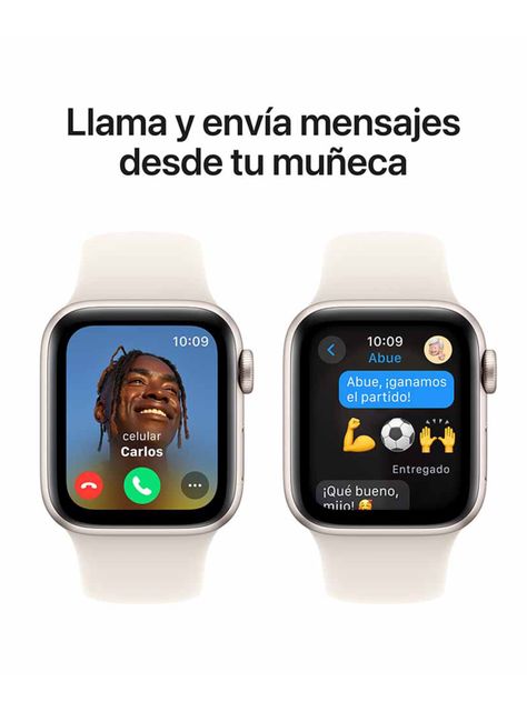 Apple Watch SE GPS Caja Aluminio 40mm Correa Deportiva Blanco Estelar Talla M/L-3