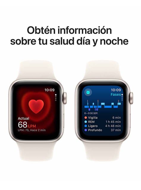 Apple Watch SE GPS Caja Aluminio 40mm Correa Deportiva Blanco Estelar Talla M/L-4