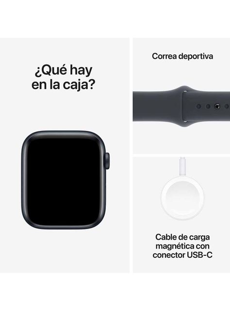 Apple Watch SE GPS Caja Aluminio 44mm Correa Deportiva Medianoche Talla M/L-6