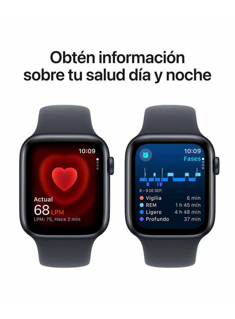 Apple Watch SE GPS Caja Aluminio 44mm Correa Deportiva Medianoche Talla M/L-4