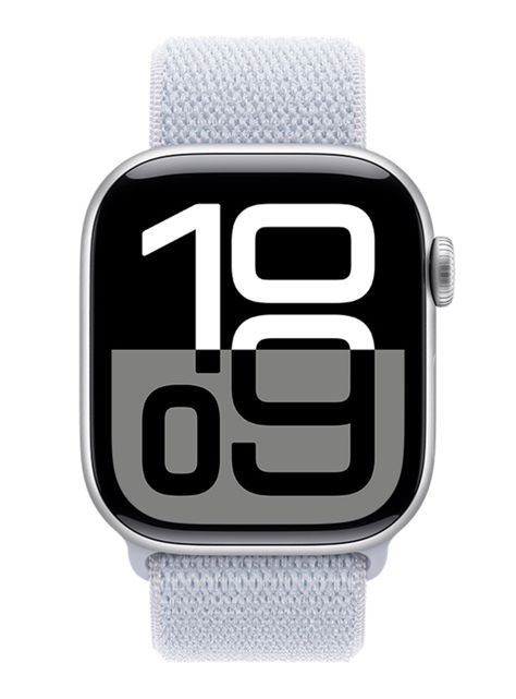 Apple Watch Series 10 GPS Caja Aluminio Plata 42mm Correa Loop Deportiva Azul Nube-1