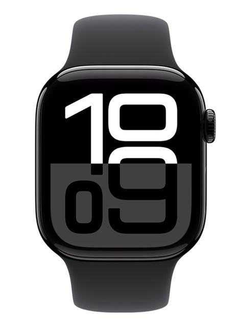 Apple Watch Series 10 GPS Caja Aluminio Negro Azabache 42mm Correa Deportiva Negra Talla S/M-1