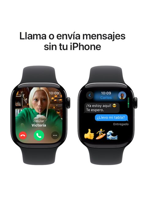 Apple Watch Series 10 GPS Caja Aluminio Negro Azabache 42mm Correa Deportiva Negra Talla S/M-6