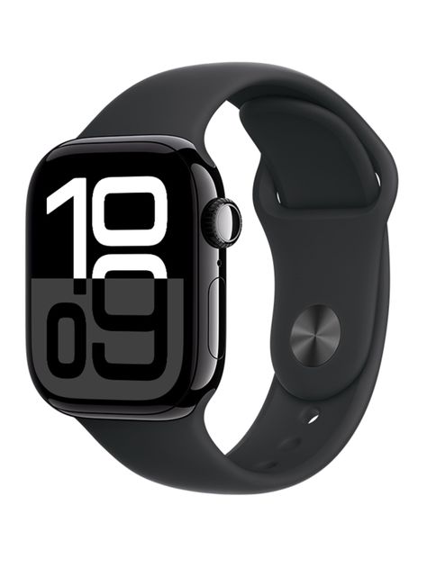 Apple Watch Series 10 GPS Caja Aluminio Negro Azabache 42mm Correa Deportiva Negra Talla M/L-0